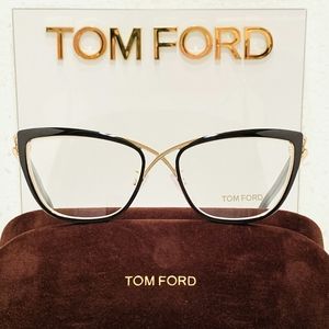 Tom Ford Black and Gold Women's Glasses